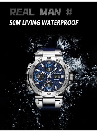 Men's Luxury LCD Display Wristwatches Waterproof Military Quartz for Men+Box - view 3